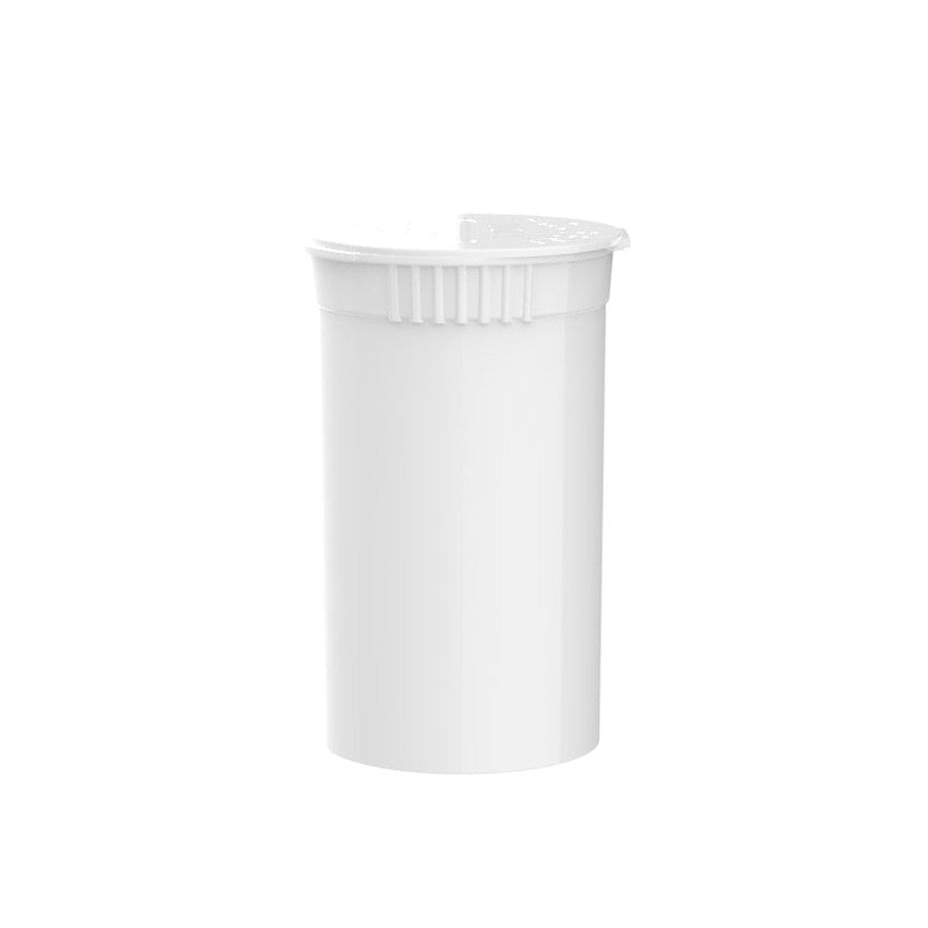 Intertech 19 Dram Pop Top Vial - 1/8 Oz - White - (14,976 Count Per Pallet)-Pop Top Vials