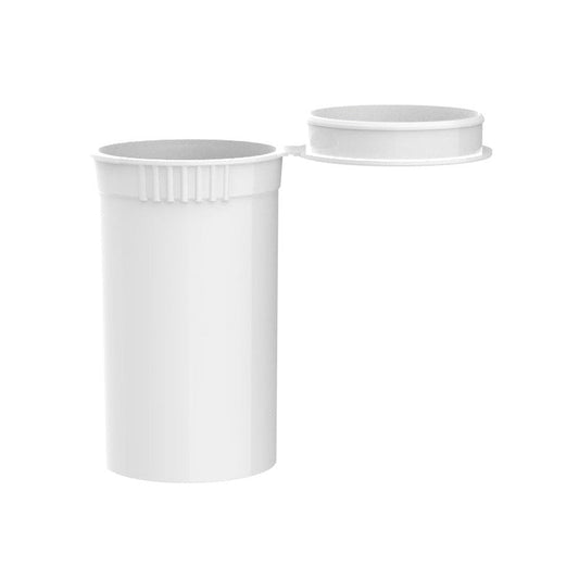 Intertech 19 Dram Pop Top Vial - 1/8 Oz - White - (14,976 Count Per Pallet)-Pop Top Vials