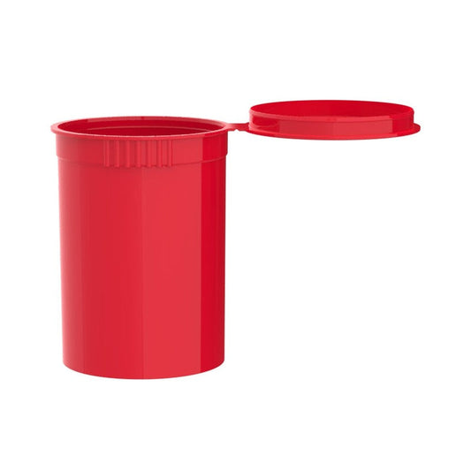Intertech 30 Dram Pop Top Vial - 1/4 Oz - Red - (9,792 Count Per Pallet)-Pop Top Vials