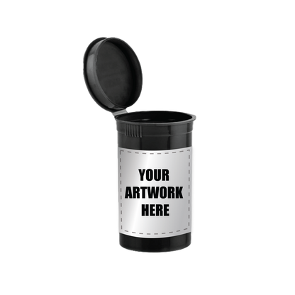 MJ 19 Dram Pop Top Vial - 1/8 Oz - Child Resistant - Vial With Labels & Application-Pop Top Vials