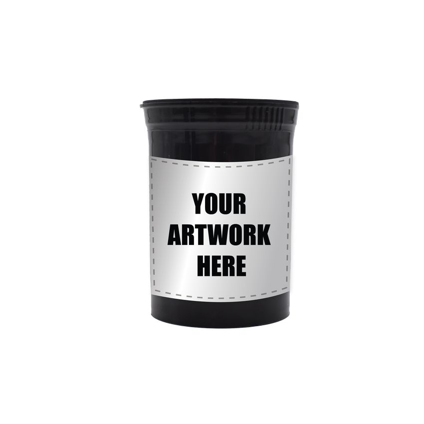 MJ 30 Dram Pop Top Vial - 1/4 Oz - Child Resistant - Black, White or Clear Vials With Labels & Application-Pop Top Vials