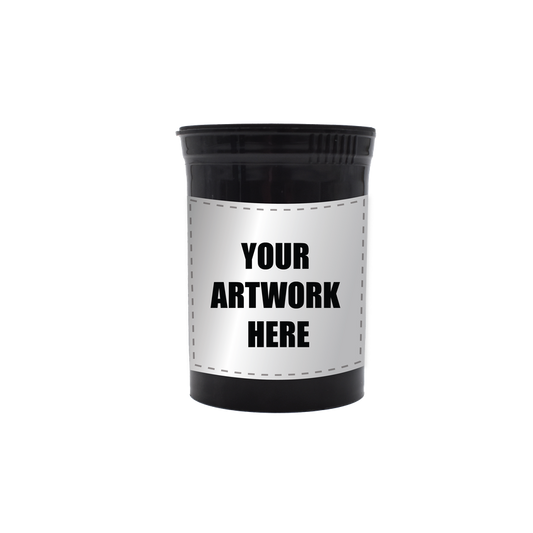 MJ 30 Dram Pop Top Vial - 1/4 Oz - Child Resistant - Black, White or Clear Vials With Labels & Application-Pop Top Vials