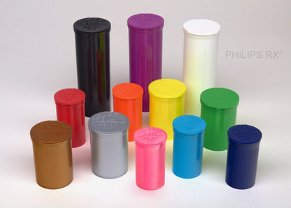 Philips RX 60 Dram Pop Top Vial - 1/2 Oz - Child Resistant -Translucent Clear - (75 Count)-Pop Top Vials