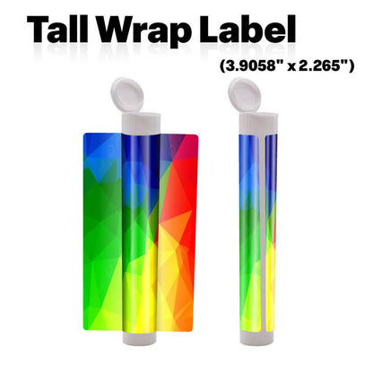 White 116mm Blunt Tube, with Printed Sticker and Application of sticker!-Custom Print Stickers