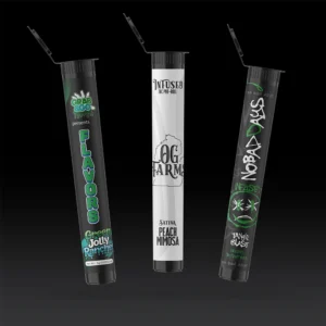custom labeled black pre roll poptops