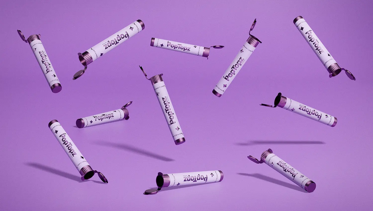 custom labeled pop top pre roll tubes